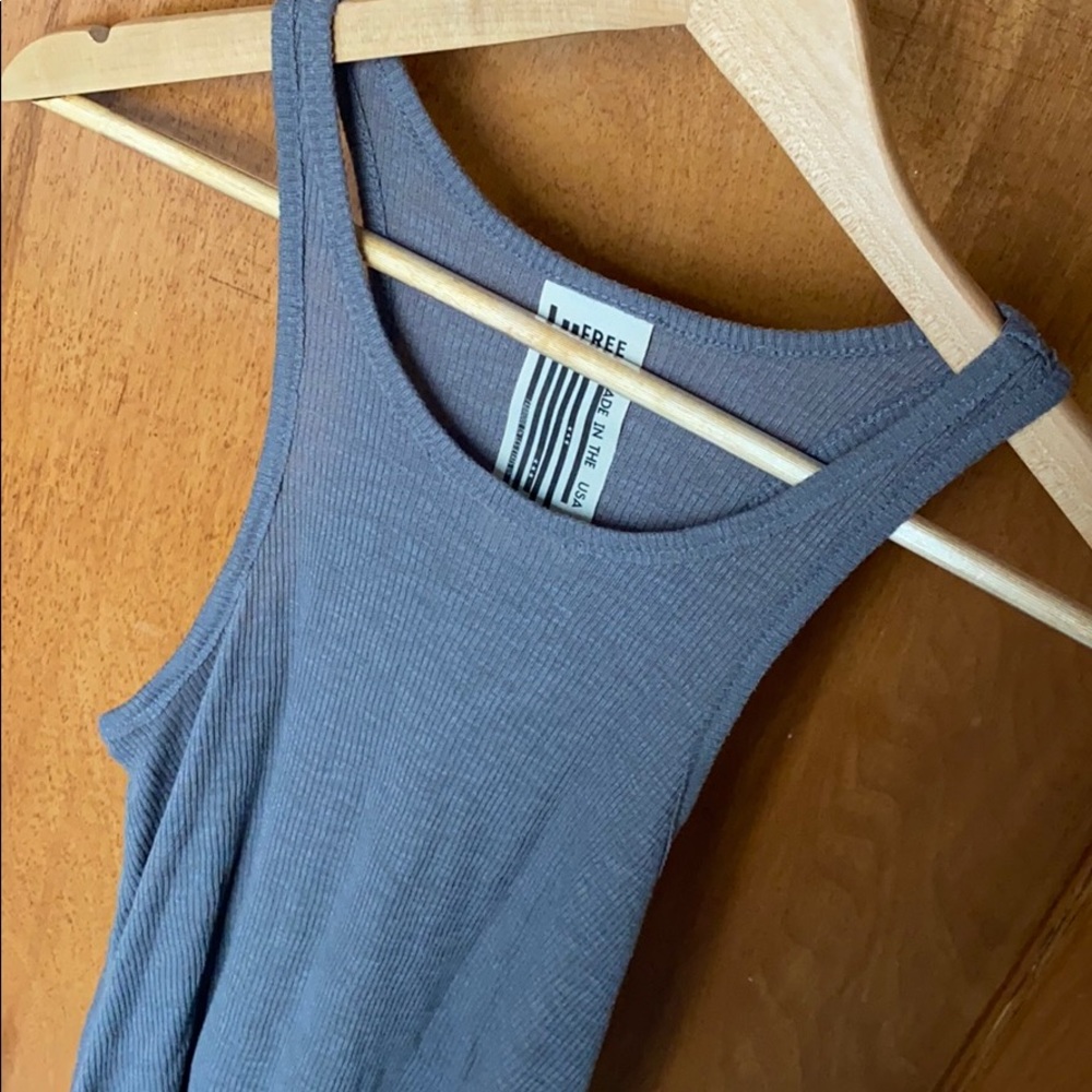 Free People gray basic tank